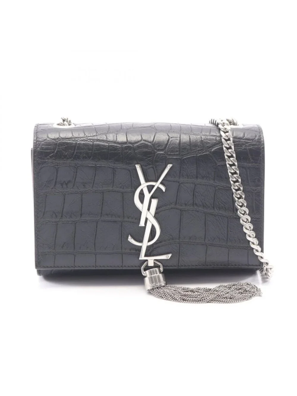 Saint Laurent Paris Shoulder Bag Kate Monogram Croco